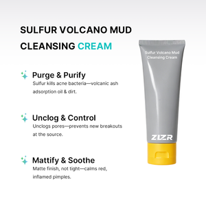 Crema de Lodo Volcánico de Azufre, Limpieza Profunda Suave, Control de Grasa, Hidratante, Fragancia Natural, Limpiador Facial - Product Image 2