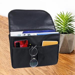 Borsa portaoggetti nera per sedie a rotelle con bracciolo tascabile porta accessori per riabilitazione - Product Image 4