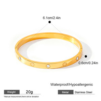 Bracelet pour femme IVANDA tendance en acier inoxydable plaqué or avec motif lettres, cadeau porte-bonheur, bijoux directement de l'usine