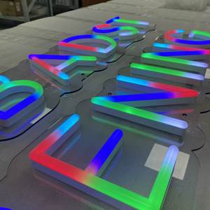 ป้ายนีออนอะคริลิกเหลว ป้ายนีออนแบบกำหนดเอง ไฟแบ็คดรอป ป้ายนีออนกันน้ำระดับ IP65 เปลี่ยนสี RGB ได้ ระบบอัจฉริยะ แสงสว่างยาวนาน - Product Image 4