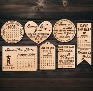Cartes d'invitation de mariage et de fiançailles « SAVOIR LA <span class=keywords><strong>DATE</strong></span> », cadeaux personnalisés gravés en bois/acrylique, souvenirs de fête gravés - Product Image 2