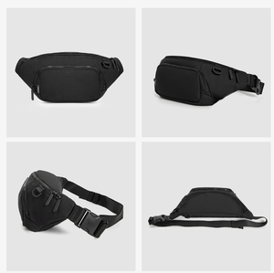 <span class=keywords><strong>Riñonera</strong></span> <span class=keywords><strong>Negra</strong></span> Multifuncional, Resistente al Desgaste, con Bolsillos Grandes, para Deportes al Aire Libre, Viajes y Uso Diario, en Oferta - Product Image 3