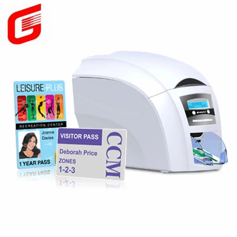 Impressora de cartões de identificação em PVC com impressão térmica direta e alta eficácia Magicard 3E, com dupla ou lado único, ideal para vendas