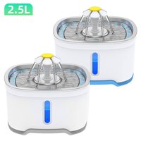 Bebedero Inteligente para Gatos de Acero Inoxidable con Capacidad de 2.5L, Bomba Ultrasilenciosa, Filtro Cuádruple de 84oz, Dispensador Automático de Agua para Mascotas