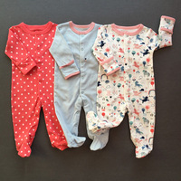 Combinaison thermique pour bébé, nouveau style printemps-automne, 3 pièces/pack, manches longues, 100% coton pour bébé