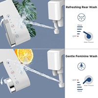 Accessoire de bidet WC non électrique à double buse, écologique, autonettoyant, avec logo personnalisé, marque privée, pour soins post-partum et salle de bain