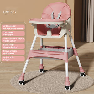 <span class=keywords><strong>Silla</strong></span> de Comer Plegable para Bebé, de Plástico Reforzado, Ajustable, Portátil, de 6 Meses en Adelante, con Bandeja Ecológica de PP y Asiento Cómodo de PU - Product Image 6