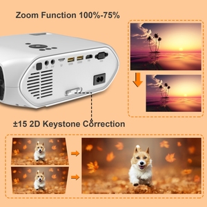 Bán Sỉ Tấm LCD Đơn GX 500 8000 Lumens 1920X1080P Giá Rẻ + Máy Chiếu Mini LED Rạp Hát Tại Nhà - Product Image 6