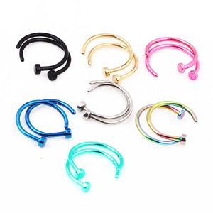 Fashion Body Jewelry Piercing Nose <strong>Ring</strong> Stainless Steel Gold Nose <strong>Rings</strong> Small Hoop <strong>Fake</strong> Piercing Nose <strong>Rings</strong> for Women Men - Product Image 4