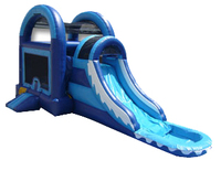 Château sautant gonflable de glissière humide gonflable de thème de bande dessinée pour des enfants gonflables avec le parc aquatique