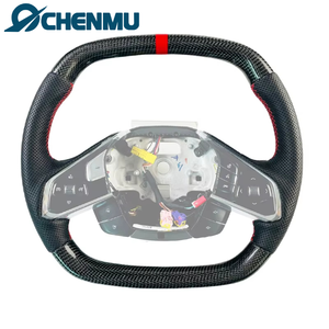 Sortie d'usine adaptée pour Chevrolet XL <span class=keywords><strong>Corvette</strong></span> <span class=keywords><strong>C5</strong></span> C6 C7 C8 Camaro 5th 6th 7th volant en Fiber de carbone en cuir perforé - Product Image 3