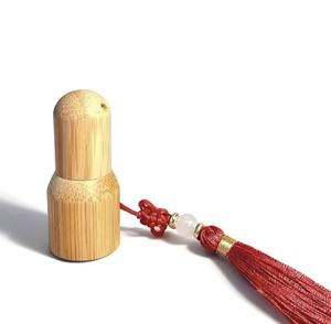Botellas de <span class=keywords><strong>Perfume</strong></span> de Bambú de 2 ml con Rodillo, Botellas de Aceite Esencial con Bola de Bambú y Nudo Chino - Product Image 6