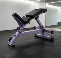 Banc de musculation réglable robuste de qualité standard, inclinable/déclinable/plat, pour exercices pectoraux et dorsaux, capacité 150 kg, construction en acier