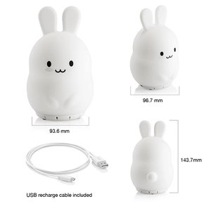 Đáng Yêu Thỏ Động Vật Ánh Sáng Ban Đêm Cảm Ứng Mềm Mại Silicone Loa Âm Nhạc Máy Nghe Nhạc Dễ Thương Cạnh Giường Ngủ Tiếng Ồn Trắng Máy Đèn Cho Trẻ Em - Product Image 2