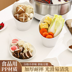 Hot Pot Side Dish <b>Tray</b> Set <b>Plastic</b> Food Preparation With Handle Non Melamine For Kitchen Serving - Product Image 5