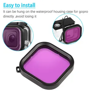 Boîtier de caméra <span class=keywords><strong>GoPro</strong></span> <span class=keywords><strong>8</strong></span> Hero <span class=keywords><strong>Filtre</strong></span> de protection <span class=keywords><strong>rouge</strong></span> rose violet Objectif de caméra <span class=keywords><strong>Filtre</strong></span> <span class=keywords><strong>rouge</strong></span> pour <span class=keywords><strong>GoPro</strong></span> Hero <span class=keywords><strong>8</strong></span> <span class=keywords><strong>gopro</strong></span> Hero8 - Product Image 5