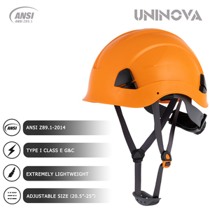 Casque de sécurité sans visière, non ventilé, avec sangle de mentonnière, visibilité verticale, pour travaux de construction, classe E - Product Image 2