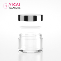 Pot cosmétique vide rechargeable en PETG de 1 oz, 2 oz, 4 oz pour crème visage, avec couvercle doré/argenté, pot en plastique de 4 oz avec couvercles – Vente en gros
