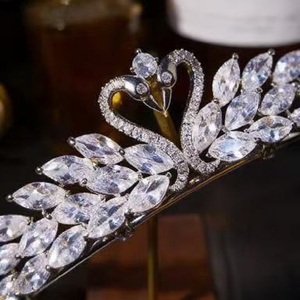 Diadèmes de mariée, couronnes en zircon, accessoires pour <span class=keywords><strong>cheveux</strong></span> pour enfants, demoiselles d'honneur, spectacles et fêtes de mariage - Product Image 4