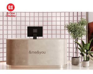 Cream Style Nail <b>Bar</b> Display Furniture Set | Modern Popular Hair Salon Station & Custom Nail Salon Interior Design - Product Image 5