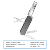 Couteau de poche multifonction suisse OTF en gros, ciseaux de haute qualité et mini coupe-ongles pliables en acier inoxydable avec lime