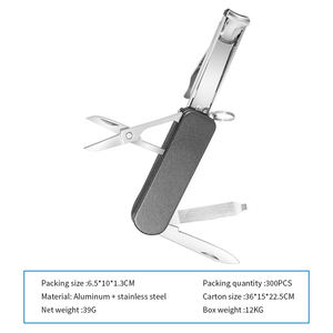 Оптовая продажа, многофункциональный швейцарский карманный нож высокого качества, ножницы и приятные мини-складные ножницы для ногтей, набор из нержавеющей стали с пилкой - Product Image 4