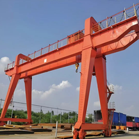 Grue portique industrielle électrique extérieure à double poutre de 5 m de portée, capacité de 20 tonnes, hauteur de levage de 10 m, moteur