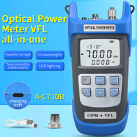 COMPTYCO Testeur de fibre optique 3 en 1 haute précision rechargeable OPM VFL avec LED, localisateur de défaut visuel, mesureur de puissance optique