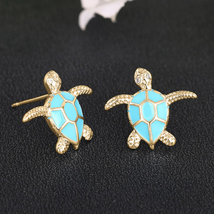 Aretes de Aleación con Forma de Tortuga, Clásicos y Lindos, para Mujer, Diseño Animal Moderno para Uso Diario - Product Image 5