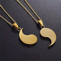 Cadeaux de la Saint-Valentin, meilleur ami, 1 paire de colliers Tai Chi, collier avec pendentif Yin Yang pour couple, bijoux