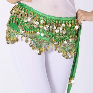 Foulard de hanche en velours motif pièce d'<span class=keywords><strong>or</strong></span>, jupe portefeuille pour danse du ventre indienne, tenue de spectacle <span class=keywords><strong>orientale</strong></span> pour festival - Product Image 3