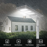 Réverbères extérieurs en aluminium bifaciaux résistants de KCD 16000 Lumen 100w 200w 300w 400w tout en un réverbère solaire de LED