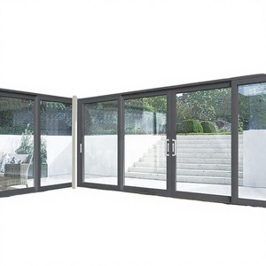 Puerta Corredera de Vidrio Doble con Marco de Aleación de Aluminio Moderna <span class=keywords><strong>para</strong></span> Uso Interior y <span class=keywords><strong>Exterior</strong></span>, Impermeable, <span class=keywords><strong>para</strong></span> Patio, Jardín, Garaje, con 5 Años de Garantía - Product Image 4