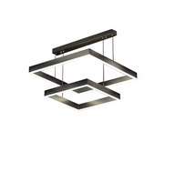 Plafonnier réglable en hauteur carré en aluminium Style nordique moderne maison Led Simple salon suspension