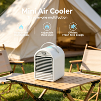 Mini Ventilatore Portatile Elettrico da Tavolo con Funzione di Raffreddamento e Umidificazione, Serbatoio d'Acqua da 700ml, per Casa e Hotel