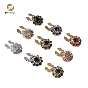 Chất lượng cao Hợp kim kẽm Rhinestone Khuy măng sét nút bìa cho áo sơ mi với flatback và Nickel miễn phí mạ - Product Image 1