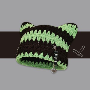 6 Colors Stripe Beanie Caps <strong>Crochet</strong> Winter <strong>Bucket</strong> <strong>Hats</strong> with Ears <strong>Bucket</strong> Cat Ear Knit <strong>Hat</strong> Autumn Winter Warm <strong>Crochet</strong> Beanie Cap - Product Image 6