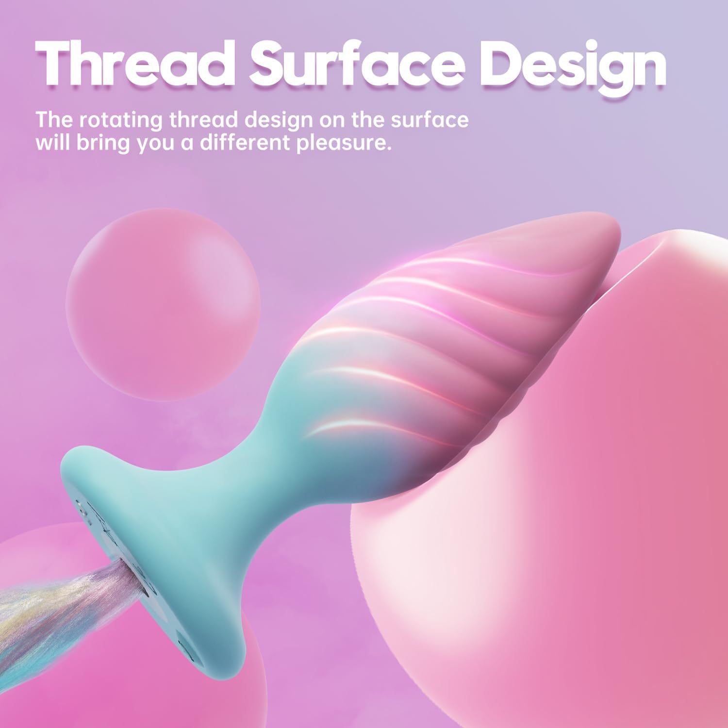 Rainbow Pony Tail Anal Plug - Vibrating Fun for Couples