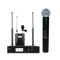 Peralatan Audio Profesional ULXD4 BETA58A BETA87A S58 Sistem Mikrofon Genggam Nirkabel UHF untuk Karaoke dengan Kontrol Volume