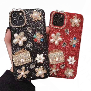 เคสแฟชั่นทำมือติดเพชร3D แวววาวระยิบระยับสำหรับ <span class=keywords><strong>iPhone</strong></span> 6 7 8 PLUS XR <span class=keywords><strong>x</strong></span> XS MAX 11 12 13 14 PRO MAX MAX MINI เคส - Product Image 1