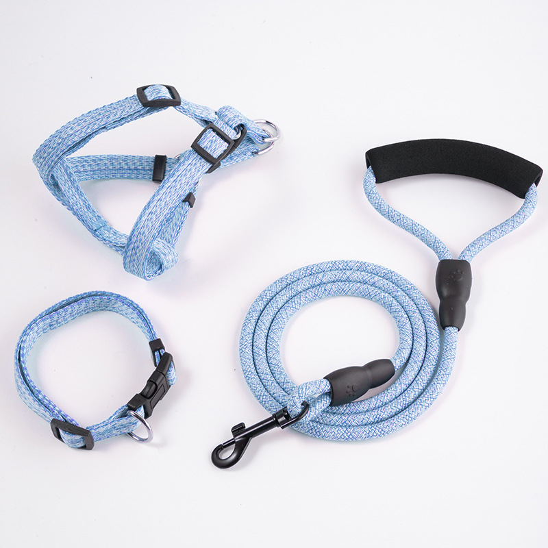 Blue three-piece set [chest and back rope collar]