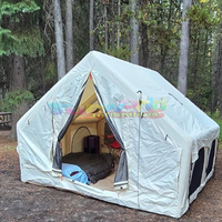 Tente imperméable De fête à la maison De 4 personnes famille voyage robuste 4 saisons tente de Camping en plein air tente à air gonflable avec pompe