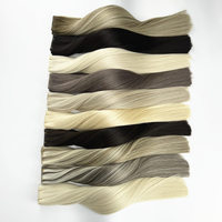 Harga Pabrik 100% Remy Human Hair Extensions Genius Weft Rambut Lembut dan Halus