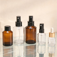Ensemble de flacons cosmétiques en verre 15ml 30ml 60ml 100ml 120ml 200ml, flacon de lotion 15g 30g 50g 100g, pot à crème, emballage pour soins de la peau