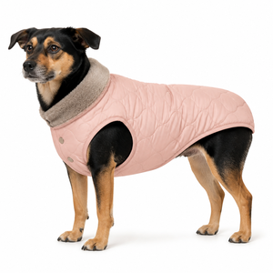 Combinaison matelassée pour chien, col en polaire, sans manches, fermeture à boutons pression, pour chiens de petite et moyenne taille - Product Image 1