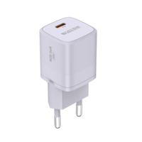 WISESIR OEM 25W PD Type-C Pengisi Daya Lipat Dinding dengan Proteksi OVP OTP dan Proteksi Hubung Singkat 5V/3A untuk Ponsel dan Laptop