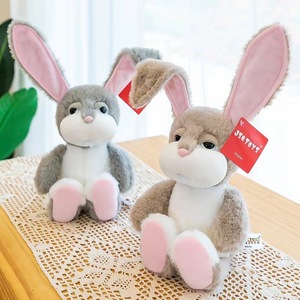 Unisex Gray <strong>Peter</strong> <strong>Rabbit</strong> Stuffed Plush <strong>Toy</strong> Cute Long-Eared Bunny with OEM Logo Cotton Fabric with PP Filling Children's Gifts - Product Image 3