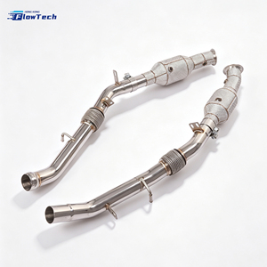 Tubo de Escape de Alto Flujo para Mercedes Benz GLE400 W166 M276 3.0L V6 Biturbo, Acero Inoxidable 304, Ajuste Directo con Protector Térmico - Product Image 5