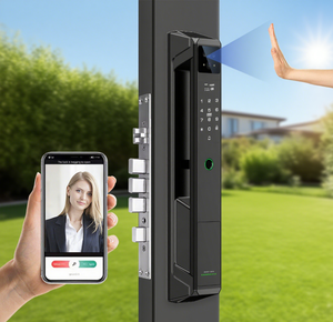Camakt Volautomatische 3d Gezichtsherkenning Visuele Cat 'S Eye Visuele <span class=keywords><strong>Intercom</strong></span> Vingerafdrukherkenning Brandwerend Intelligent Slot - Product Image 1