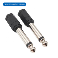 Adaptateur Convertisseur Jack Audio Mono Mâle 6,35 mm (1/4 Pouce) vers Femelle 3,5 mm (1/8 Pouce) pour Microphone et Casque, Accessoire Micro en ABS